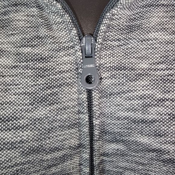 T by Talbots Heathered Gray Full Zip Knit Jacket Medium - Picture 4 of 8